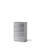 Hängeregistraturschrank,HxBxT 1300x800x470mm,4 HR-Auszüge,Korpus silber