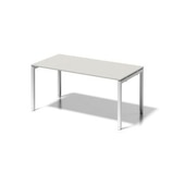 Höhenverstellbarer Schreibtisch,HxBxT 650-850x1600x800mm,Platte grauweiß