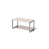 Schreibtisch,HxBxT 740x1600x800mm,Platte grauweiß,Kufengestell silber