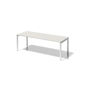 Höhenverstellbarer Schreibtisch,HxBxT 650-850x2200x800mm,Platte grauweiß