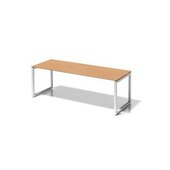 Schreibtisch,HxBxT 740x2200x800mm,Platte Buche,Kufengestell verkehrsweiß