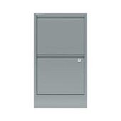 Hängeregistraturschrank,HxBxT 672x413x400mm,2 HR-Auszüge,Korpus silber