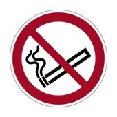 Verbotsschild, Rauchen verboten, Bodenaufkleber, rutschhemmend, Ø 430mm