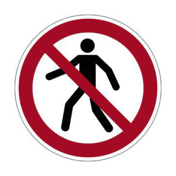 Verbotsschild,Fußgänger verboten,Bodenaufkleber,rutschhemmend,Ø 430mm
