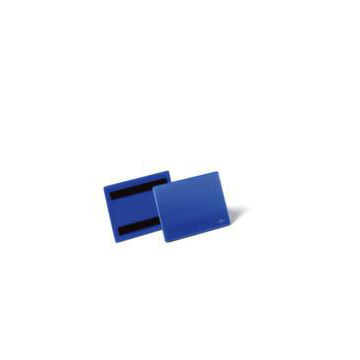 Etikettentasche,DIN A6,quer,HxB 120x163mm,Rückseite magnetisch,PP,blau