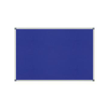 Pinntafel, HxB 600x900mm, Tafel Filz, blau, pinnbar, Rahmen Alu silber