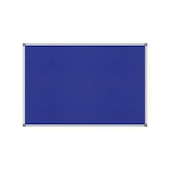 Pinntafel, HxB 600x900mm, Tafel Filz, blau, pinnbar, Rahmen Alu silber