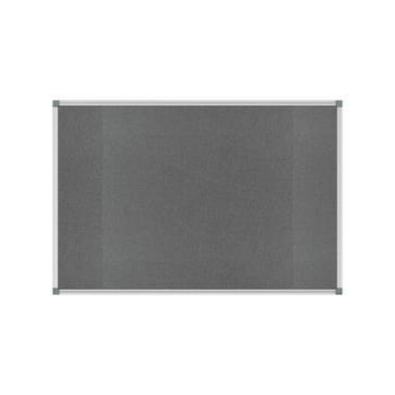 Pinntafel, HxB 600x900mm, Tafel Filz, grau, pinnbar, Rahmen Alu silber