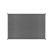 Pinntafel, HxB 600x900mm, Tafel Filz, grau, pinnbar, Rahmen Alu silber
