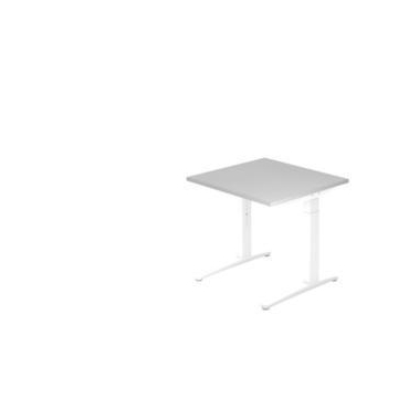 Höhenverstellbarer Schreibtisch, HxBxT 650-850x800x800mm, Platte grau