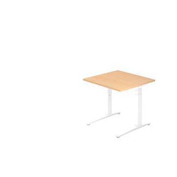 Höhenverstellbarer Schreibtisch, HxBxT 650-850x800x800mm, Platte Ahorn