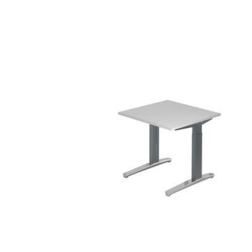 Höhenverstellbarer Schreibtisch, HxBxT 650-850x800x800mm, Platte grau