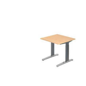 Höhenverstellbarer Schreibtisch, HxBxT 650-850x800x800mm, Platte Ahorn