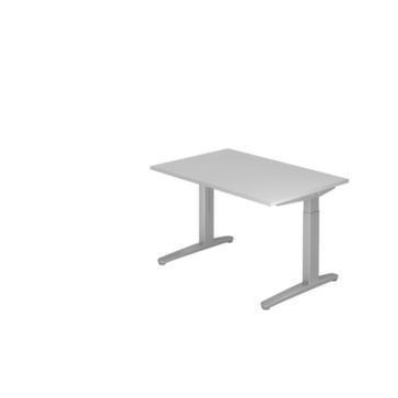 Höhenverstellbarer Schreibtisch, HxBxT 650-850x1200x800mm, Platte grau