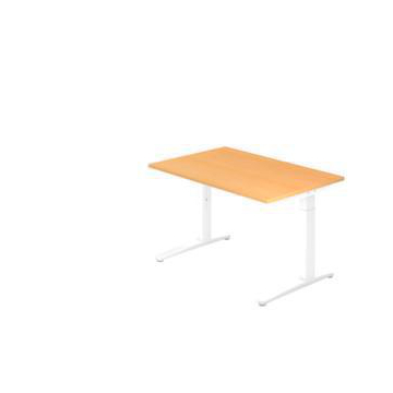 Höhenverstellbarer Schreibtisch,HxBxT 650-850x1200x800mm,Platte Buche