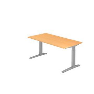 Höhenverstellbarer Schreibtisch,HxBxT 650-850x1600x800mm,Platte Buche