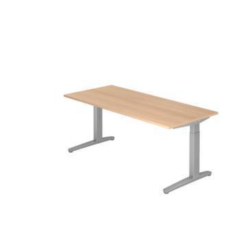 Höhenverstellbarer Schreibtisch,HxBxT 650-850x1800x800mm,Platte Eiche