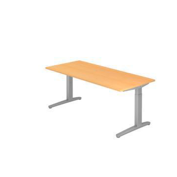 Höhenverstellbarer Schreibtisch,HxBxT 650-850x1800x800mm,Platte Buche