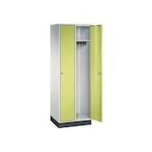 Garderobenschrank,RAL7035/RDS1108060,HxBxT 1950x620x500mm,2 Abt.