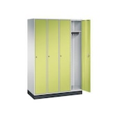 Garderobenschrank,HxBxT 1950x1220x500mm,4 Abt.,Abt. B 260mm,Zyl.-Schl.