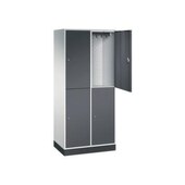 Großraum-Garderobenschrank,HxBxT 1950x820x500mm,2x2 Abt.,Abt. B 360mm