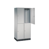 Großraum-Garderobenschrank,HxBxT 1950x820x500mm,2x2 Abt.,Abt. B 360mm