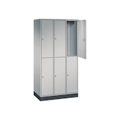 Doppelstöckiger Garderobenschrank,HxBxT 1950x920x500mm,3x2 Abt.