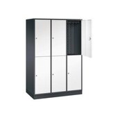 Doppelstöckiger Garderobenschrank,HxBxT 1950x1220x600mm,3x2 Abt.