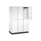 Doppelstöckiger Garderobenschrank,HxBxT 1950x1220x600mm,3x2 Abt.