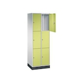 Schließfachschrank,RAL7035/RDS1108060,HxBxT 1950x620x500mm,2x3 Fächer