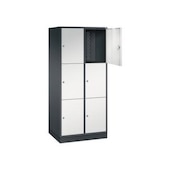 Großraum-Schließfachschrank,RAL7021/RAL7035,HxBxT 1950x820x600mm