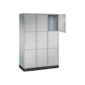 Großraum-Schließfachschrank,HxBxT 1950x1220x500mm,3x3 Fächer,Zyl.-Schl.