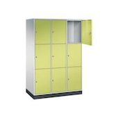 Großraum-Schließfachschrank,RAL7035/RDS1108060,HxBxT 1950x1220x600mm