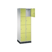 Schließfachschrank,RAL7035/RDS1108060,HxBxT 1950x620x500mm,2x4 Fächer