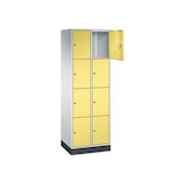 Schließfachschrank,RAL7035/RDS0959059,HxBxT 1950x620x500mm,2x4 Fächer