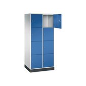 Großraum-Schließfachschrank,RAL7035/RAL5010,HxBxT 1950x820x600mm