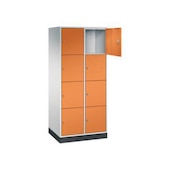 Großraum-Schließfachschrank,RAL7035/RAL2000,HxBxT 1950x820x600mm