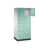 Großraum-Schließfachschrank,RAL7035/RAL6027,HxBxT 1950x820x600mm