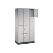 Schließfachschrank,HxBxT 1950x920x500mm,3x4 Fächer,Zyl.-Schl.,Sockel