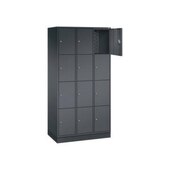 Schließfachschrank,HxBxT 1950x920x500mm,3x4 Fächer,Zyl.-Schl.,Sockel