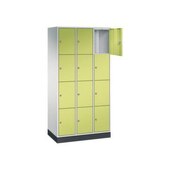 Schließfachschrank,RAL7035/RDS1108060,HxBxT 1950x920x500mm,3x4 Fächer