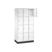 Schließfachschrank,HxBxT 1950x920x500mm,3x4 Fächer,Zyl.-Schl.,Sockel