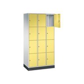 Schließfachschrank,RAL7035/RDS0959059,HxBxT 1950x920x500mm,3x4 Fächer