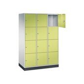 Großraum-Schließfachschrank,RAL7035/RDS1108060,HxBxT 1950x1220x600mm