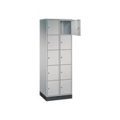 Schließfachschrank,HxBxT 1950x620x500mm,2x5 Fächer,Zyl.-Schl.,Sockel