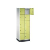 Schließfachschrank,RAL7035/RDS1108060,HxBxT 1950x620x500mm,2x5 Fächer