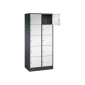 Großraum-Schließfachschrank,RAL7021/RAL7035,HxBxT 1950x820x500mm