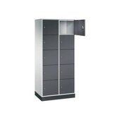 Großraum-Schließfachschrank,RAL7035/RAL7021,HxBxT 1950x820x500mm