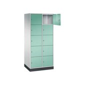 Großraum-Schließfachschrank,RAL7035/RAL6027,HxBxT 1950x820x600mm