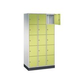 Schließfachschrank,RAL7035/RDS1108060,HxBxT 1950x920x500mm,3x5 Fächer